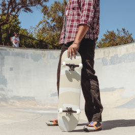Beige Crème Eenvoudig Organisch Patroon Persoonlijk Skateboard