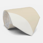 Beige Crème Eenvoudig Organisch Patroon Stropdas (Opgerold)