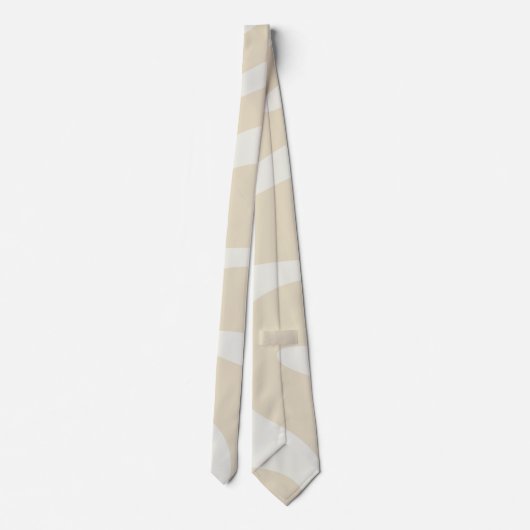 Beige Crème Eenvoudig Organisch Patroon Stropdas (Achterkant)