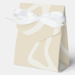 Beige Crème Eenvoudige Biologische Patroontent Fav Bedankdoosjes