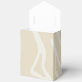 Beige Crème Eenvoudige Biologische Patroontent Fav Bedankdoosjes (Open)