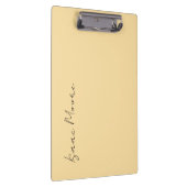 Beige Crème Eenvoudige Elegante Script Calligrafie Klembord (Rechts)