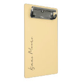 Beige Crème Eenvoudige Elegante Script Calligrafie Mini Klembord (Schuin)