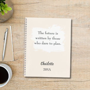Beige crème inspirerend quote notitieboek