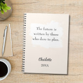 Beige crème inspirerend quote notitieboek