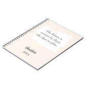 Beige crème inspirerend quote notitieboek (Linkerzijde)