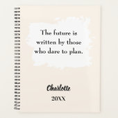 Beige crème inspirerende quote 2026 planner (Voorkant)