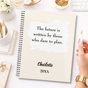 Beige crème inspirerende quote 2026 planner