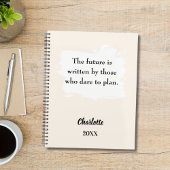 Beige crème inspirerende quote 2026 planner