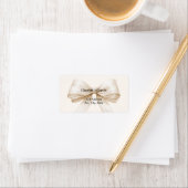 Beige crème lint retouradres  etiket (Insitu)