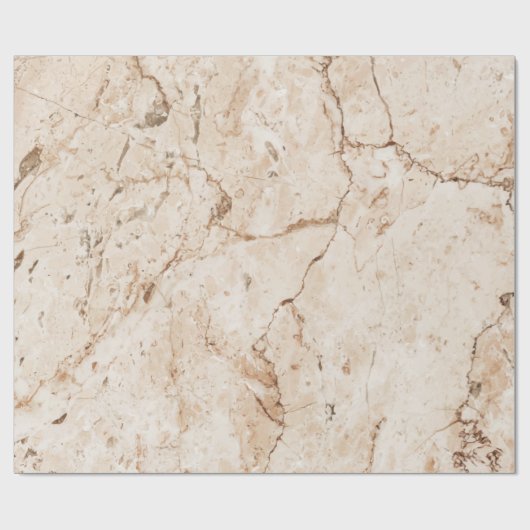 Beige crème marmer cadeaupapier (Vlak)