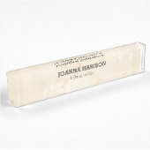 Beige crème marmer naambordje