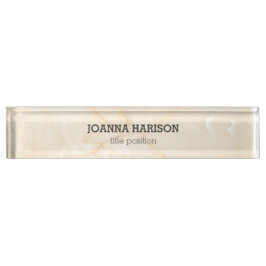 Beige crème marmer naambordje