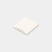 Beige crème naam contactgegevens post-it® notes (Schuin)