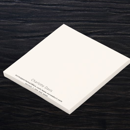 Beige crème naam contactgegevens post-it® notes