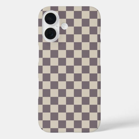 Beige Crème Patronen, Checkerboard Check Checkered Case-Mate iPhone Case (Achterkant)