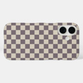 Beige Crème Patronen, Checkerboard Check Checkered Case-Mate iPhone Case (Achterkant (horizontaal))