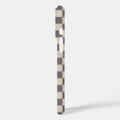 Beige Crème Patronen, Checkerboard Check Checkered Case-Mate iPhone Case (Achterkant / Links)