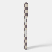 Beige Crème Patronen, Checkerboard Check Checkered Case-Mate iPhone Case (Achterkant / Rechts)