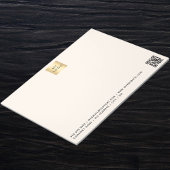 Beige crème QR code bedrijf logo Notitieblok