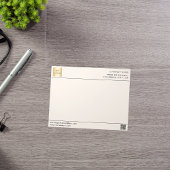 Beige crème QR code business logo briefhoofd Notitieblok