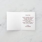 Beige crème Waterverf vader en zoon Vaderdag Kaart (Binnen)