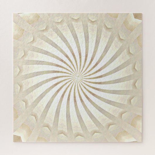 Beige Crème Wervel Legpuzzel (Verticaal)