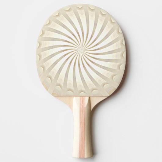 Beige Crème Wervel Pingpongbat Tafeltennisbatje (Voorkant)