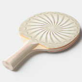 Beige Crème Wervel Pingpongbat Tafeltennisbatje (Voorkant Gekanteld)