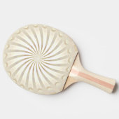 Beige Crème Wervel Pingpongbat Tafeltennisbatje (Zijkant)