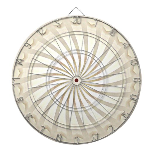 Beige Crème Wervelend Dartbord (Voorkant)