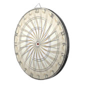 Beige Crème Wervelend Dartbord (Voorkant Rechts)