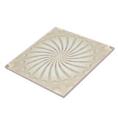 Beige Crème Wervelend Keramisch Tegeltje (Zijkant)