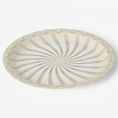 Beige Crème Wervelend Papieren Bord (Gekanteld)