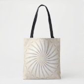 Beige Crème Wervelende Tote Tas (Voorkant)
