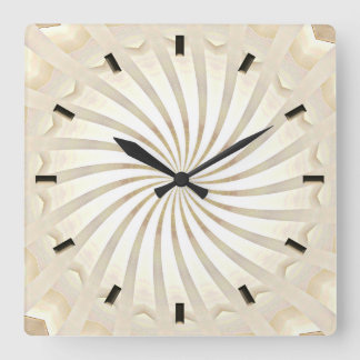 Beige Crème Wervelende Wandklok