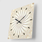 Beige Crème Wervelende Wandklok (Hoek)