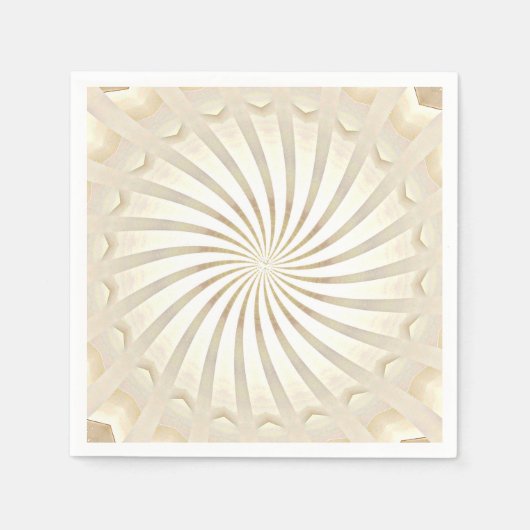 Beige Crème Werveling Servet (Voorkant)