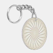 Beige Crème Wervelsleutelhanger Sleutelhanger (Voorkant Links)