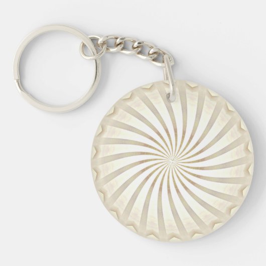 Beige Crème Wervelsleutelhanger Sleutelhanger (Voorkant)