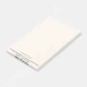 Beige crème zakelijke contactgegevens post-it® notes (Schuin)
