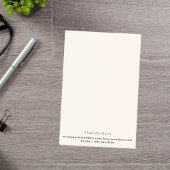 Beige crème zakelijke contactgegevens post-it® notes