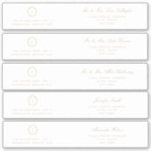 Beige Crest Gastadres Wrap Around Labels (Voorkant)