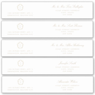 Beige Crest Gastadres Wrap Around Labels