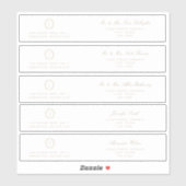 Beige Crest Gastadres Wrap Around Labels (Vel)