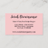 Beige Cupcake Bakkerij Cafe Loyalty Punch Korting Visitekaartje (Achterkant)