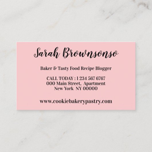 Beige Cupcake Bakkerij Cafe Loyalty Punch Korting Visitekaartje (Achterkant)