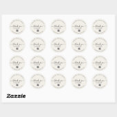 Beige Custom Bedankt Stickers met QR-code (Vel)