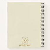 Beige Custom Business Logo Promotional Branding Notitieboek (Achterkant)