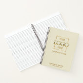 Beige Custom Business Logo Promotional Branding Notitieboek (Binnen)